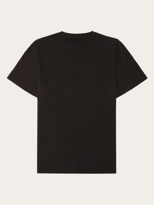 KnowledgeCotton Apparel - MEN Regular fit Badge t-shirt T-shirts 1487 Chocolate Torte