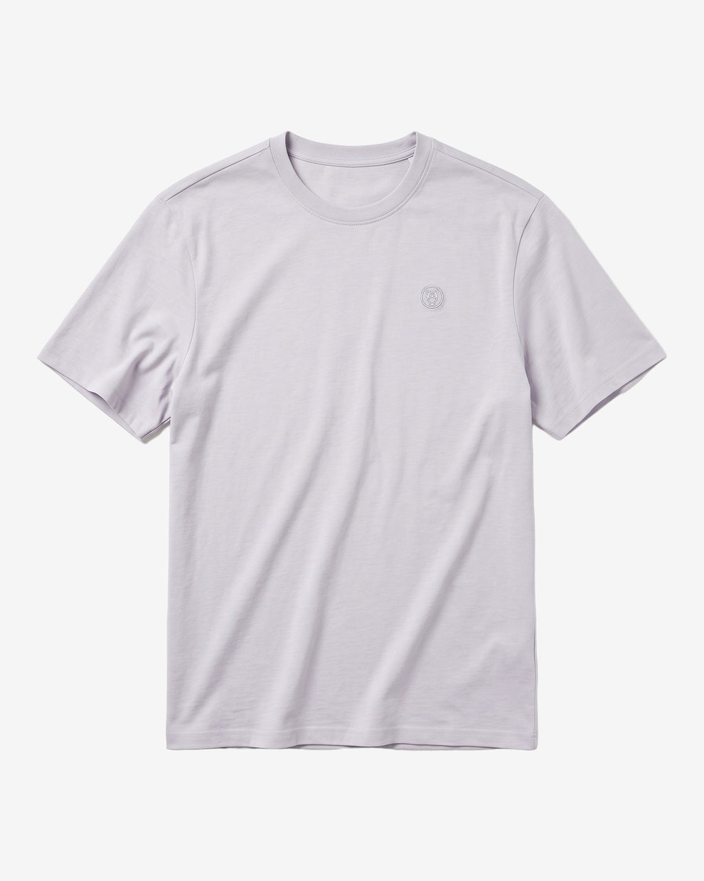 KnowledgeCotton Apparel - MEN Regular fit Badge t-shirt T-shirts 1513 Light Heather Grey