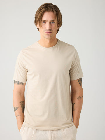 KnowledgeCotton Apparel - MEN Regular fit Basic tee T-shirts 1228 Light feather gray