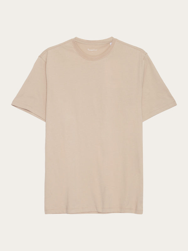 KnowledgeCotton Apparel - MEN Regular fit Basic tee T-shirts 1228 Light feather gray