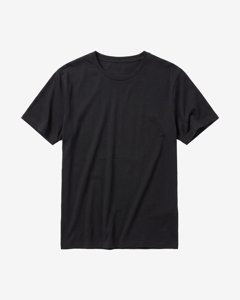 KnowledgeCotton Apparel - MEN Regular fit Basic tee T-shirts 1300 Black Jet