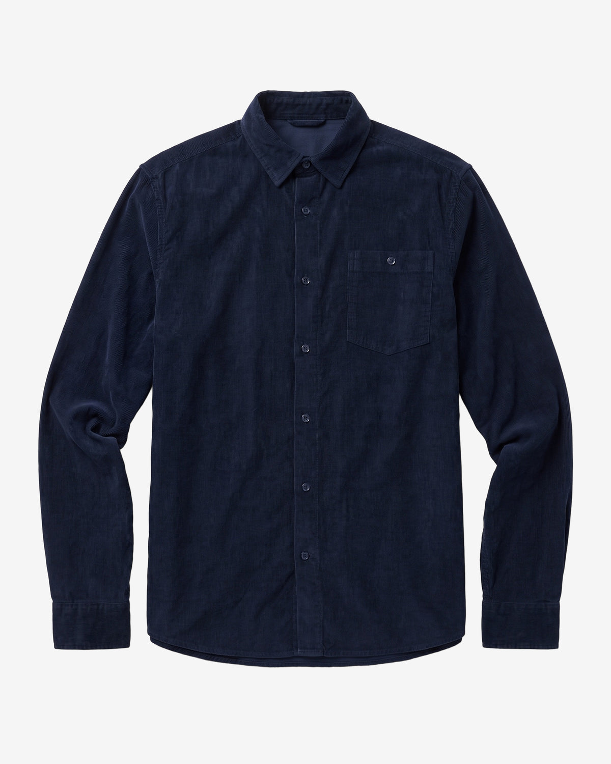 KnowledgeCotton Apparel - MEN Regular fit corduroy shirt Shirts 1412 Night Sky