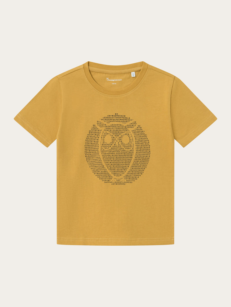 KnowledgeCotton Apparel - YOUNG Regular fit owl chest print T-shirts 1413 Tinsel