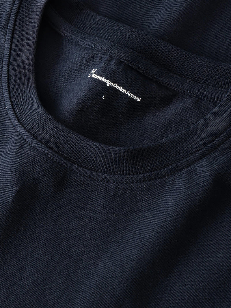 KnowledgeCotton Apparel - MEN Regular fit print t-shirt - GOTS/Vegan T-shirts 1412 Night Sky