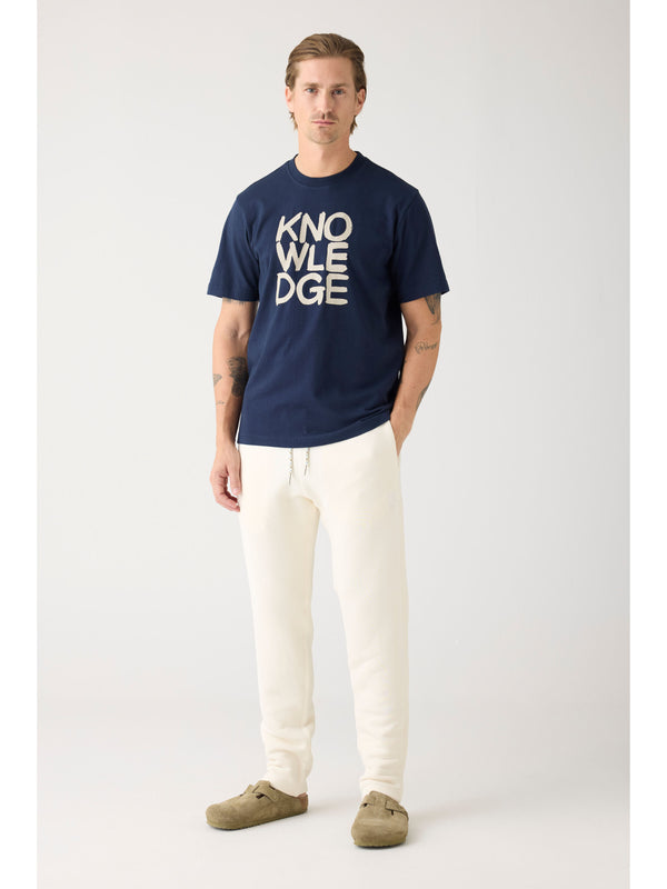 KnowledgeCotton Apparel - MEN Regular short sleeve heavy single t-shirt - Regenerative Organic Certified™ - GOTS/Vegan T-shirts 1412 Night Sky
