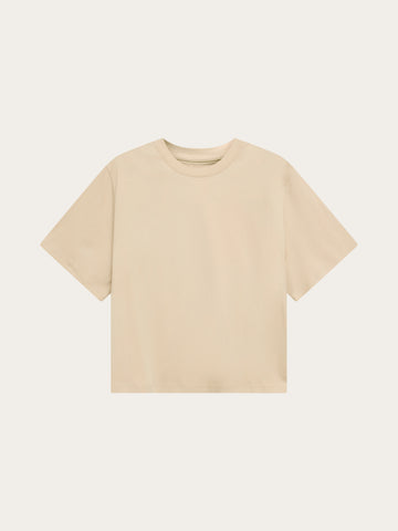 KnowledgeCotton Apparel - WMN Relaxed mercerized t-shirt T-shirts 1228 Light feather gray