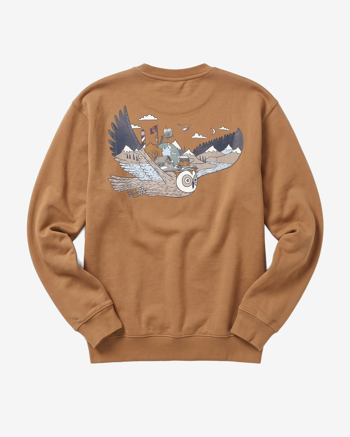 KnowledgeCotton Apparel - MEN Relaxed printed crew neck Sweats 1499 Lion