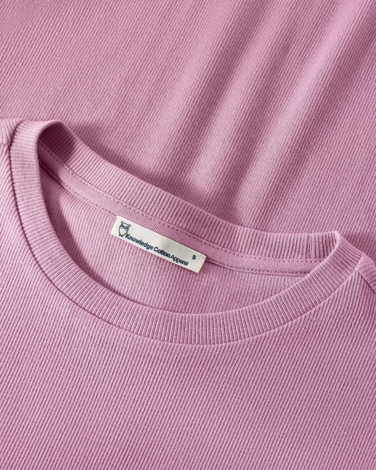 KnowledgeCotton Apparel - WMN Rib t-shirt T-shirts 1503 Orchid Haze