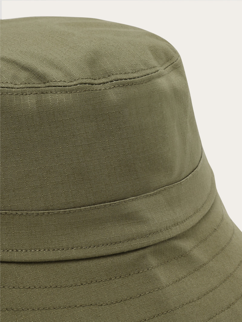 KnowledgeCotton Apparel - UNI Ripstop bucket hat - GOTS/Vegan Hats 1068 Burned Olive