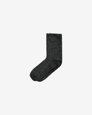 KnowledgeCotton Apparel - WMN Single pack Glitter socks Socks 1300 Black Jet