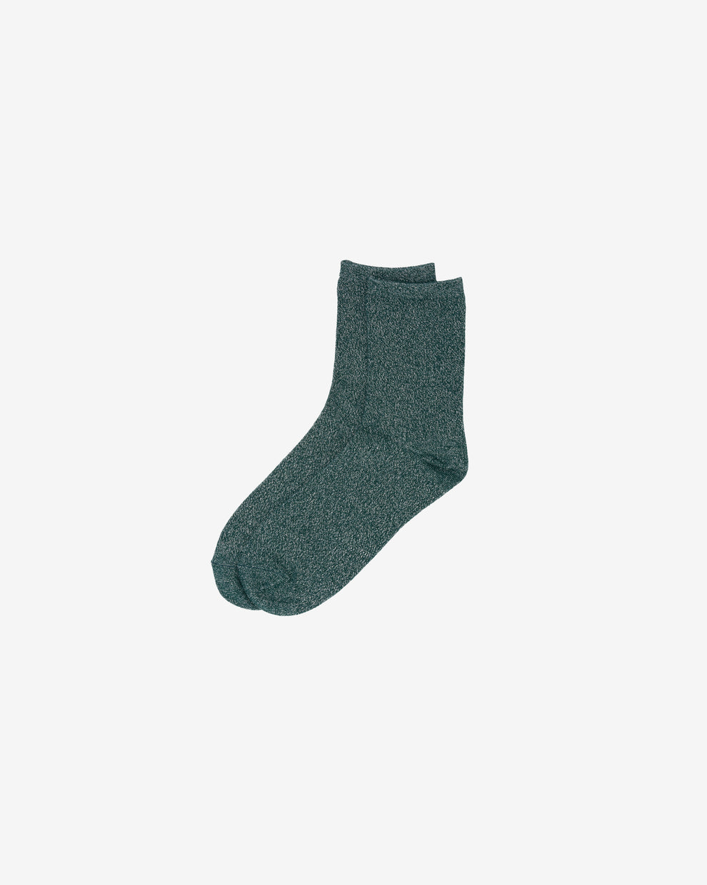 KnowledgeCotton Apparel - WMN Single pack Glitter socks Socks 1362 Trekking Green