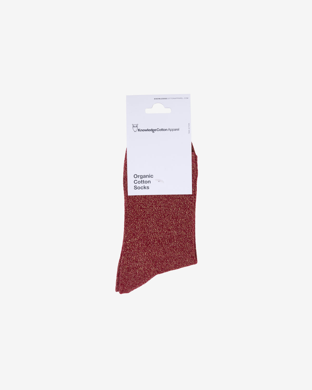KnowledgeCotton Apparel - WMN Single pack Glitter socks Socks 1364 Rhubarb