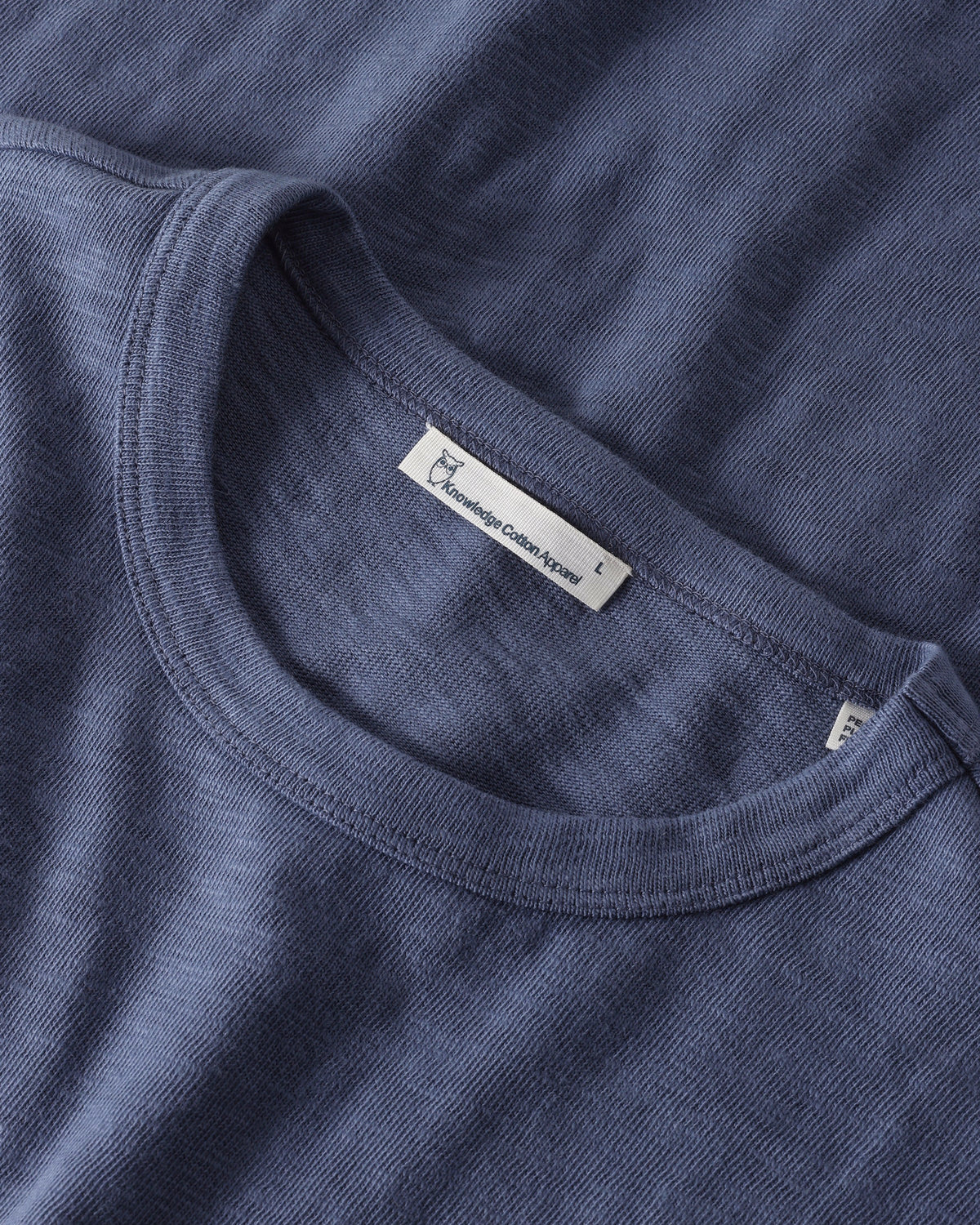KnowledgeCotton Apparel - MEN Slub long sleeve t-shirt Long Sleeves 1226 Vintage Indigo