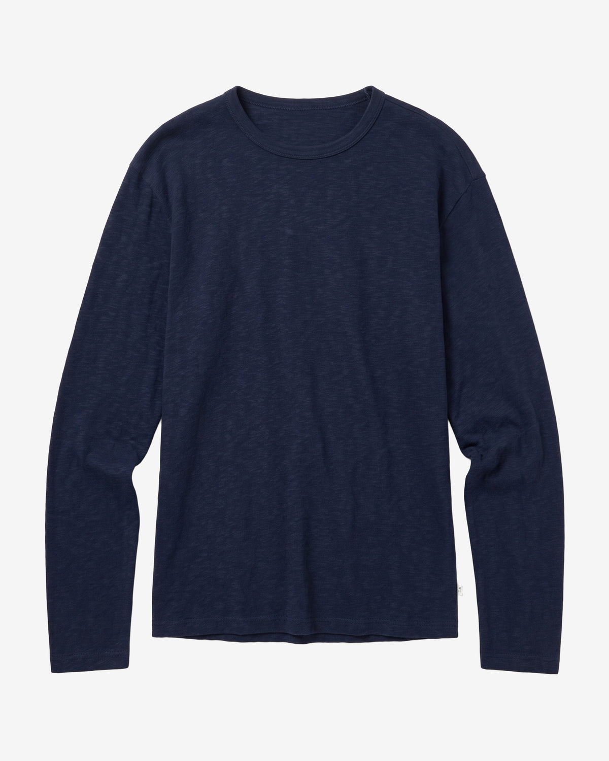 KnowledgeCotton Apparel - MEN Slub long sleeve t-shirt Long Sleeves 1412 Night Sky