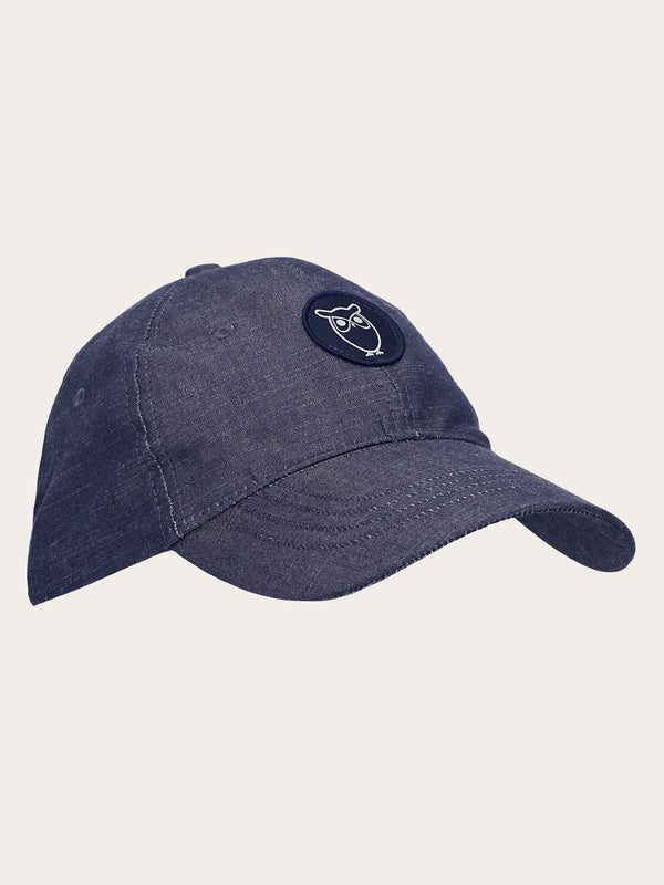 KnowledgeCotton Apparel - UNI Slub yarn baseball cap - GOTS/Vegan Caps 1412 Night Sky
