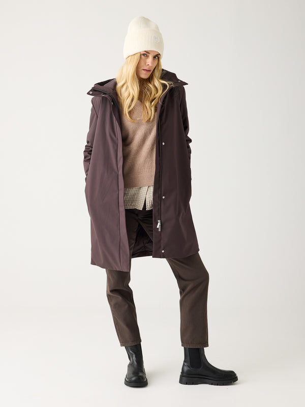 KnowledgeCotton Apparel - WMN Soft shell jacket Jackets 1487 Chocolate Torte