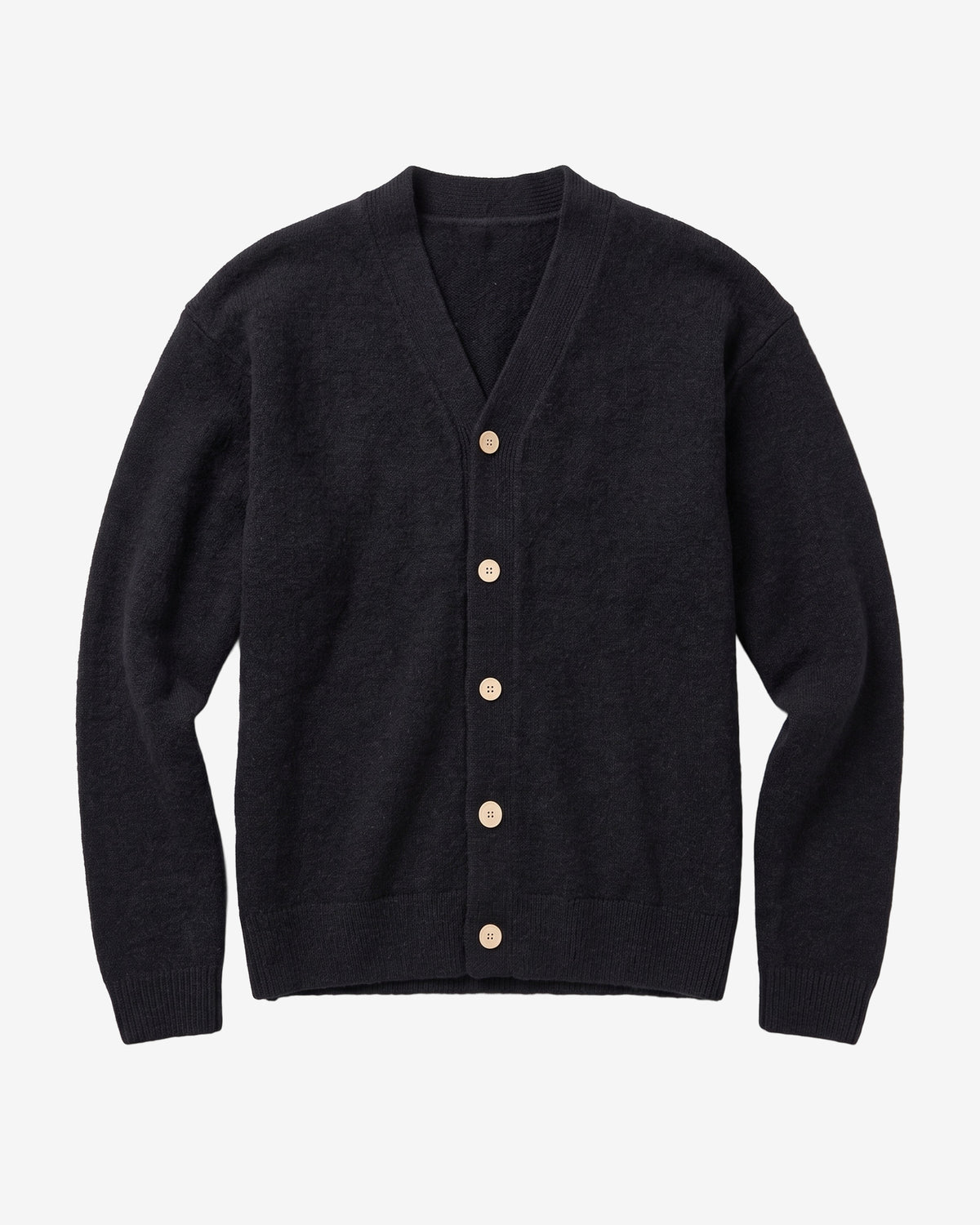 KnowledgeCotton Apparel - MEN Soufflé yarn cardigan Knits 1412 Night Sky