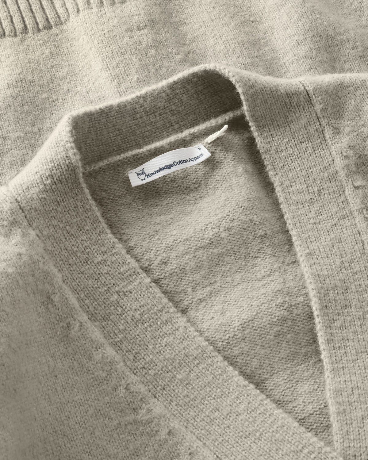 KnowledgeCotton Apparel - WMN Soufflé yarn cardigan Knits 1228 Light feather gray