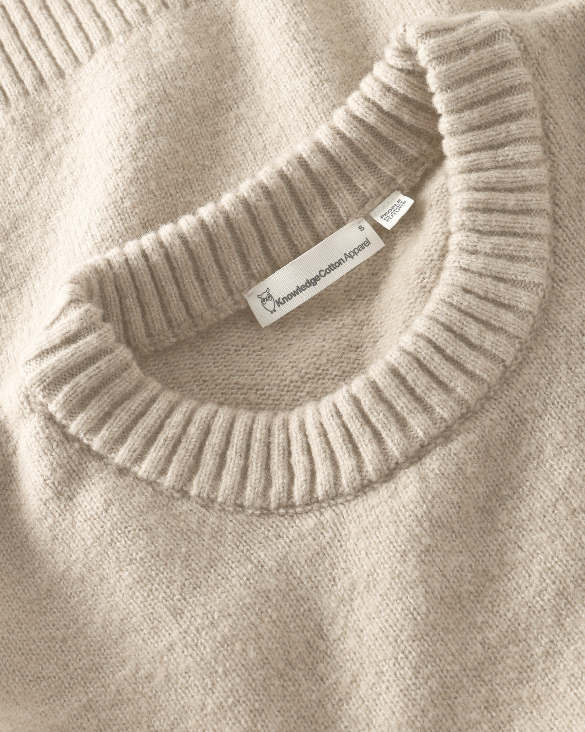 KnowledgeCotton Apparel - WMN Soufflé yarn sweater Knits 1228 Light feather gray