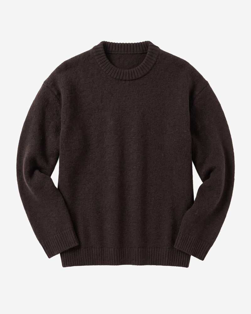 KnowledgeCotton Apparel - WMN Soufflé yarn sweater Knits 1487 Chocolate Torte