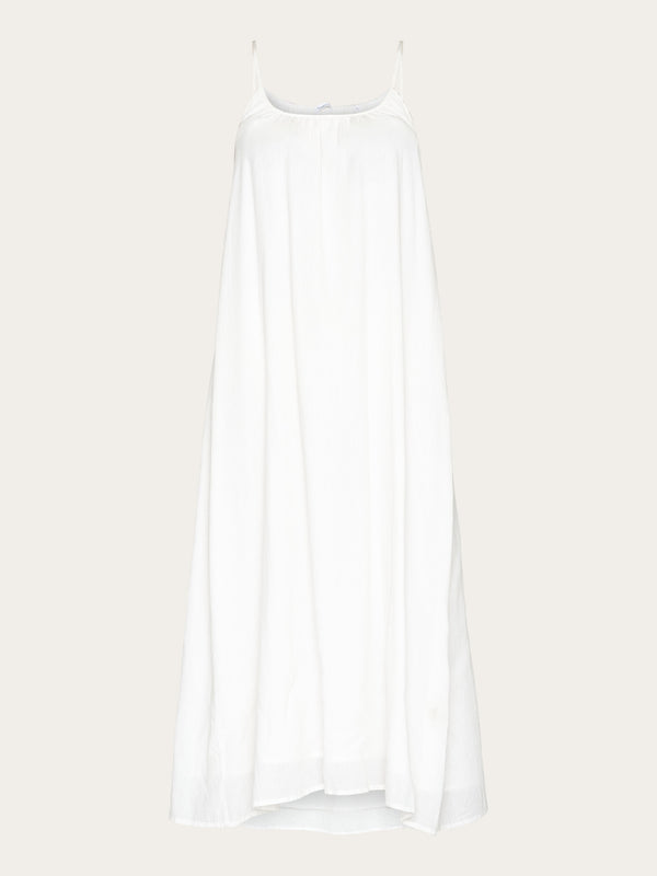 KnowledgeCotton Apparel - WMN Stripe structure strap dress - GOTS/Vegan Dresses 1387 Egret