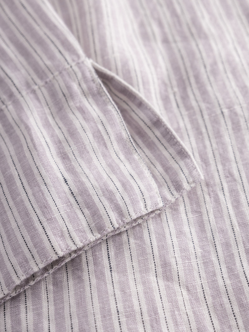 KnowledgeCotton Apparel - WMN Striped linen SS shirt Shirts 8011 Stripe