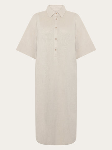 KnowledgeCotton Apparel - WMN Structure shirt dress Dresses 1495 Twill