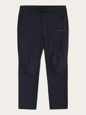 KnowledgeCotton Apparel - MEN TIM tapered elastic waist string pants - GRS/Vegan Pants 1300 Black Jet