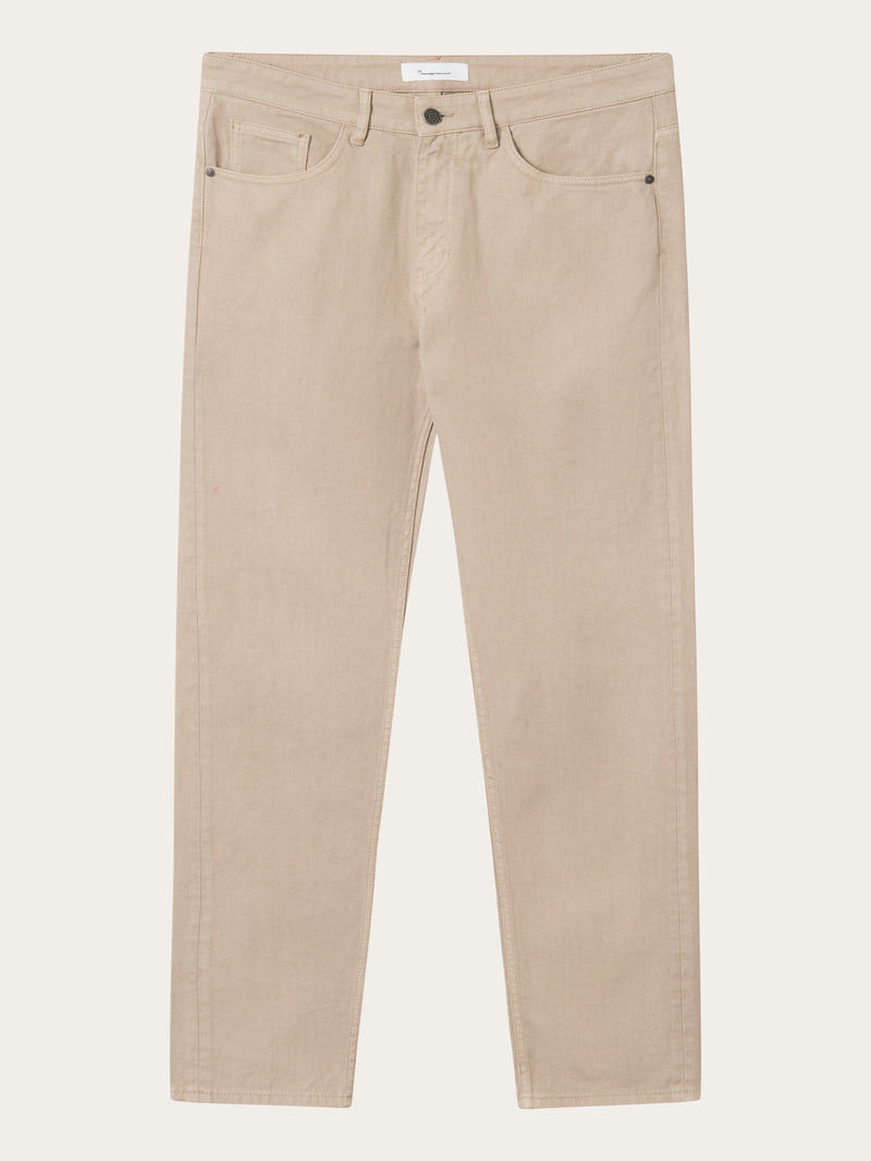 KnowledgeCotton Apparel - MEN TIM tapered fit twill 5-pocket pants Pants 1332 Incense