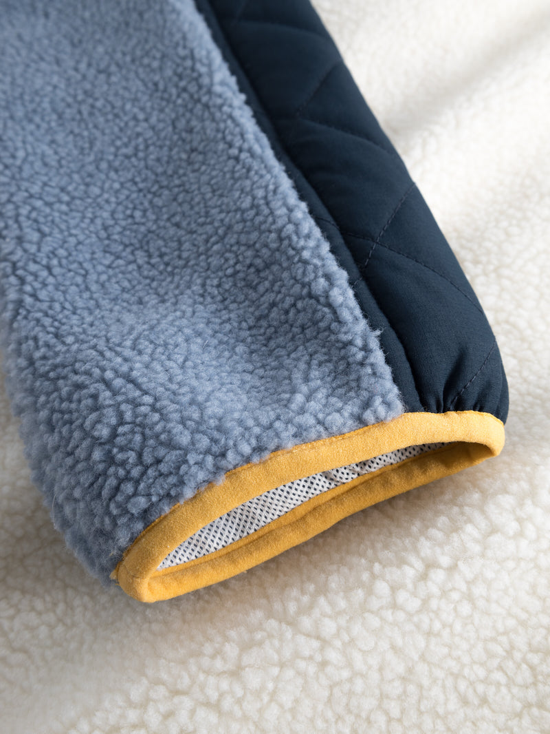 KnowledgeCotton Apparel - MEN Teddy polyester zip sweat Fleeces 1387 Egret
