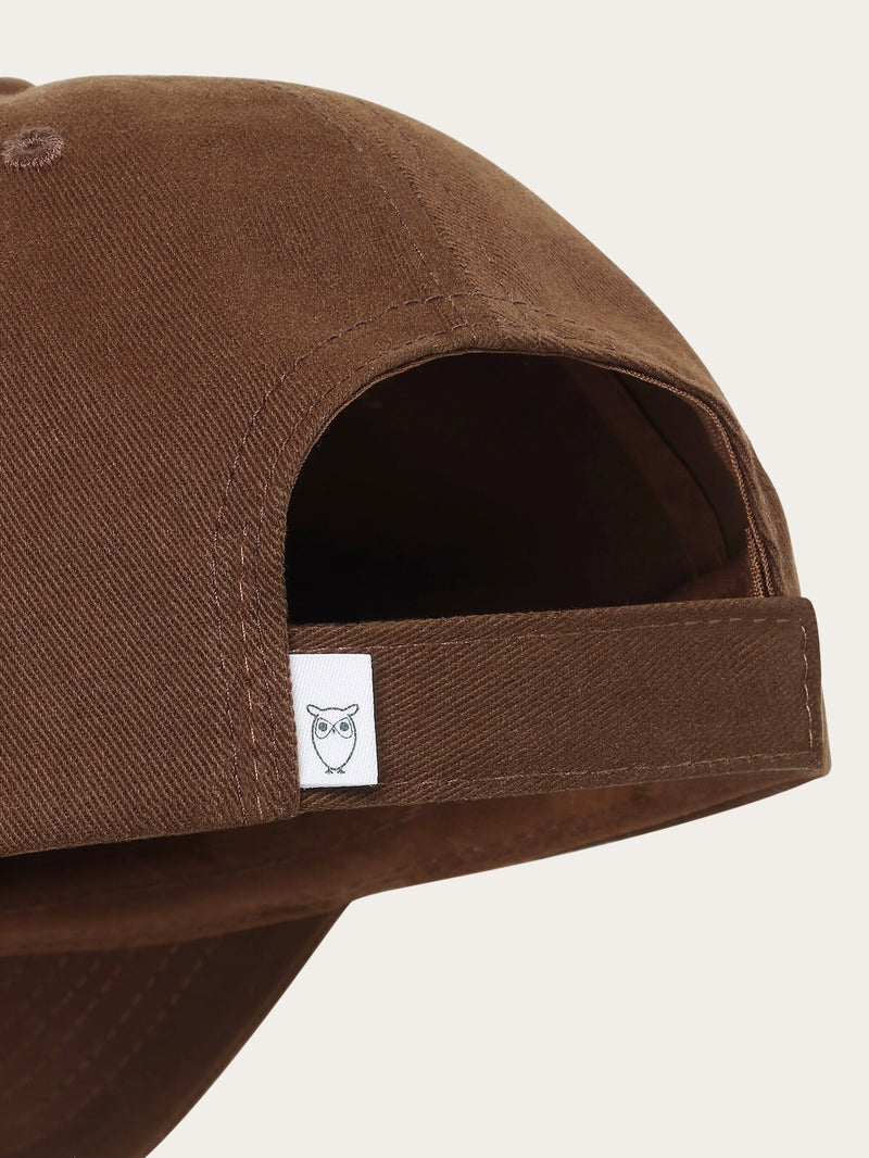 KnowledgeCotton Apparel - UNI Organic Cotton Twill Cap GOTS/Vegan Caps 1243 Demitasse (brown)