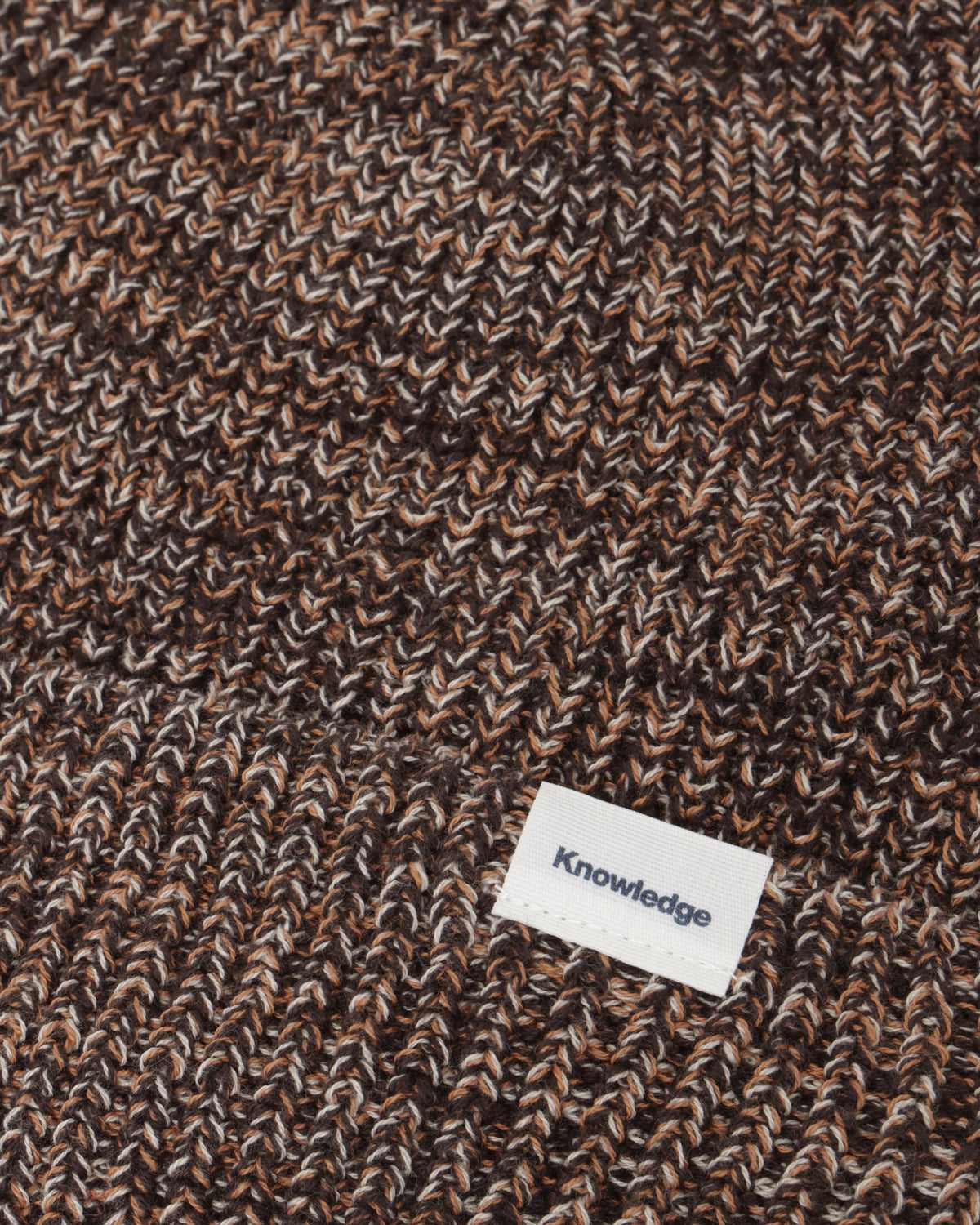 KnowledgeCotton Apparel - UNI Twisted yarn beanie Hats 1487 Chocolate Torte
