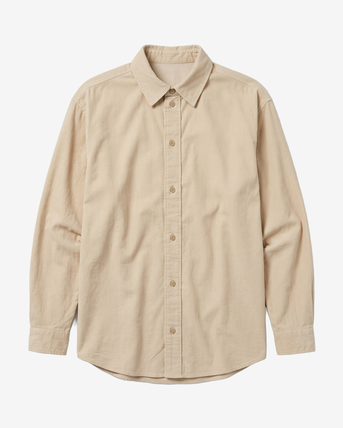 KnowledgeCotton Apparel - WMN Vega relaxed corduroy shirt Shirts 1228 Light feather gray