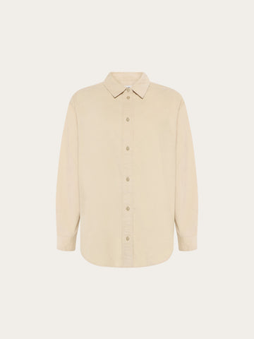 KnowledgeCotton Apparel - WMN Vega relaxed corduroy shirt Shirts 1228 Light feather gray