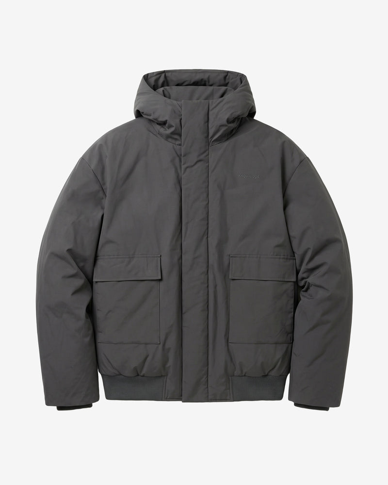 KnowledgeCotton Apparel - MEN Vent 200 insulated bomber jacket Jackets 1504 Volcanic Ash