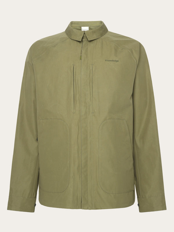 KnowledgeCotton Apparel - MEN Vent Canvas 200 Classic Jacket - GOTS/Vegan Jackets 1068 Burned Olive