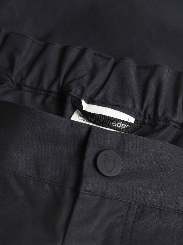 KnowledgeCotton Apparel - MEN Vent Canvas 200 classic pants - GOTS/Vegan Pants 1300 Black Jet