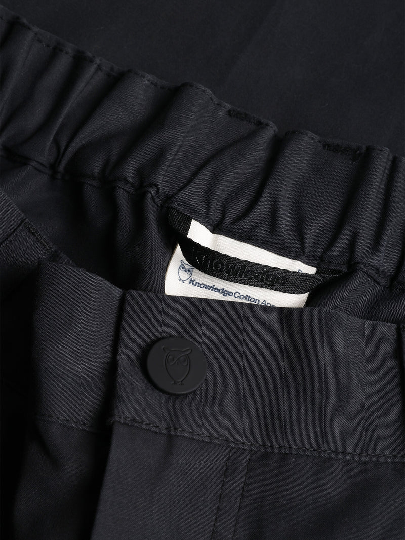 KnowledgeCotton Apparel - WMN Vent Canvas 200 classic pants - GOTS/Vegan Pants 1300 Black Jet