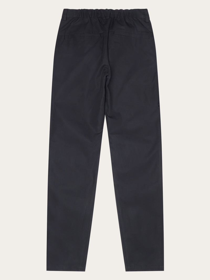 KnowledgeCotton Apparel - WMN Vent Canvas 200 classic pants - GOTS/Vegan Pants 1300 Black Jet