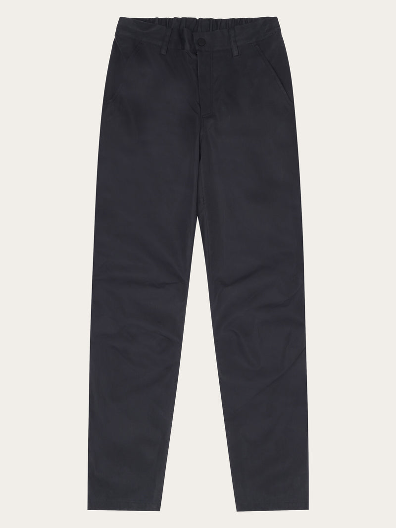 KnowledgeCotton Apparel - WMN Vent Canvas 200 classic pants - GOTS/Vegan Pants 1300 Black Jet