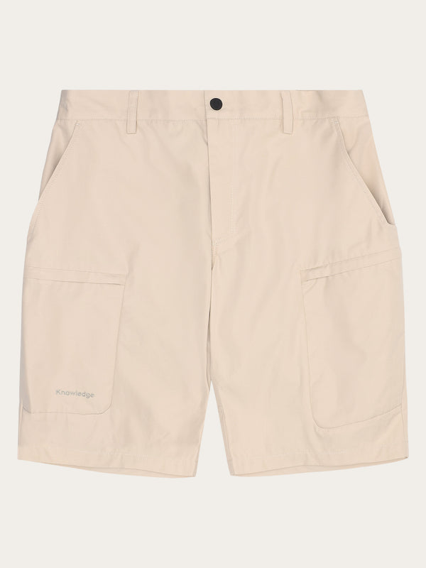 KnowledgeCotton Apparel - MEN Vent Canvas 200 classic shorts - GOTS/vegan Shorts 1228 Light feather gray
