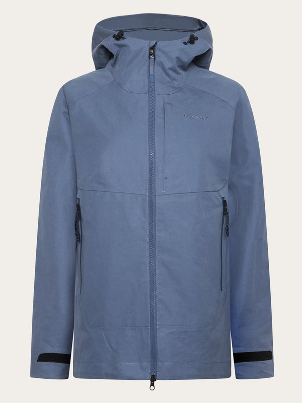 KnowledgeCotton Apparel - WMN Vent Canvas 270 shell jacket - GOTS/Vegan Jackets 1226 Vintage Indigo