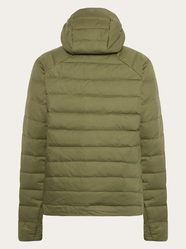 KnowledgeCotton Apparel - MEN Vent Ripstop 90 Re:Down insulated hood jacket Jackets 1068 Burned Olive