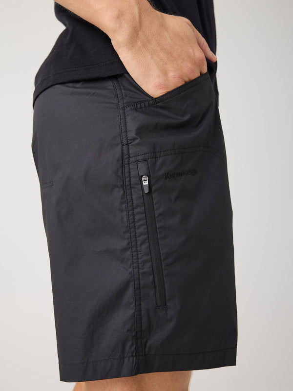 KnowledgeCotton Apparel - MEN Vent Ripstop 90 lightweight shorts - GOTS/Vegan Shorts 1300 Black Jet