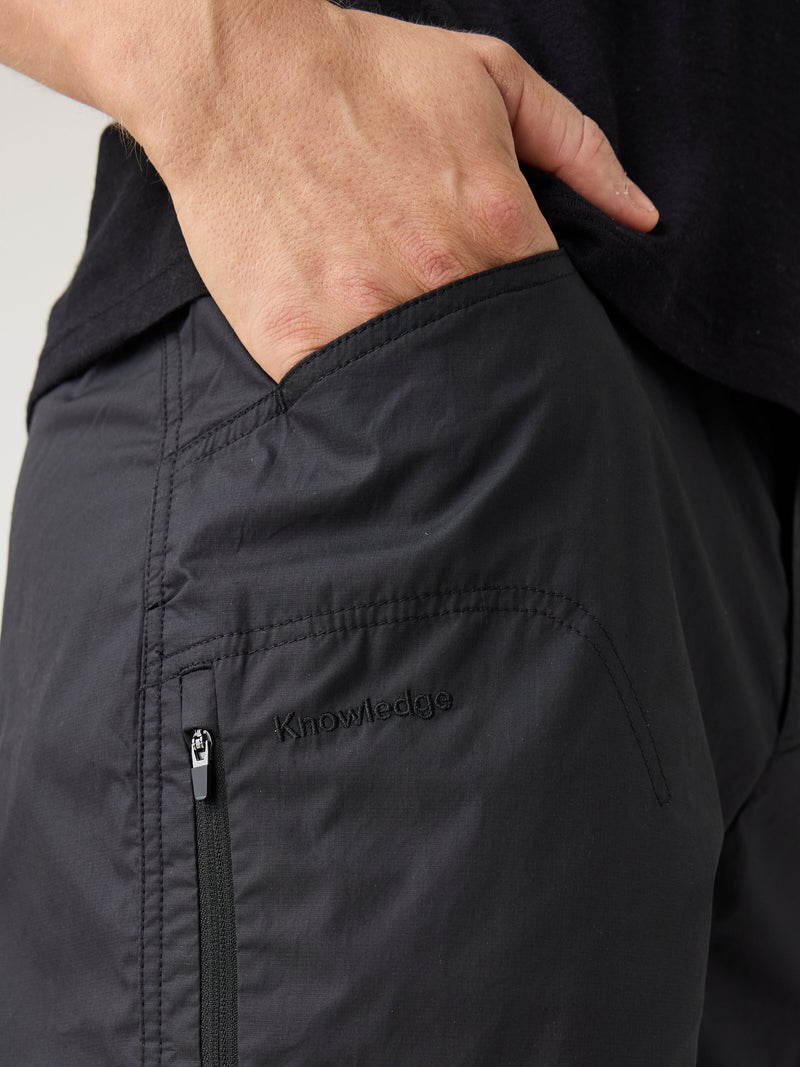 KnowledgeCotton Apparel - MEN Vent Ripstop 90 lightweight shorts - GOTS/Vegan Shorts 1300 Black Jet