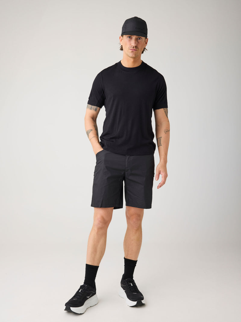 KnowledgeCotton Apparel - MEN Vent Ripstop 90 lightweight shorts - GOTS/Vegan Shorts 1300 Black Jet