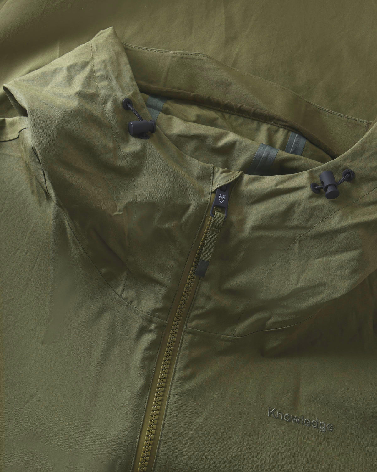 KnowledgeCotton Apparel - MEN Vent canvas 200 shell jacket Jackets 1068 Burned Olive
