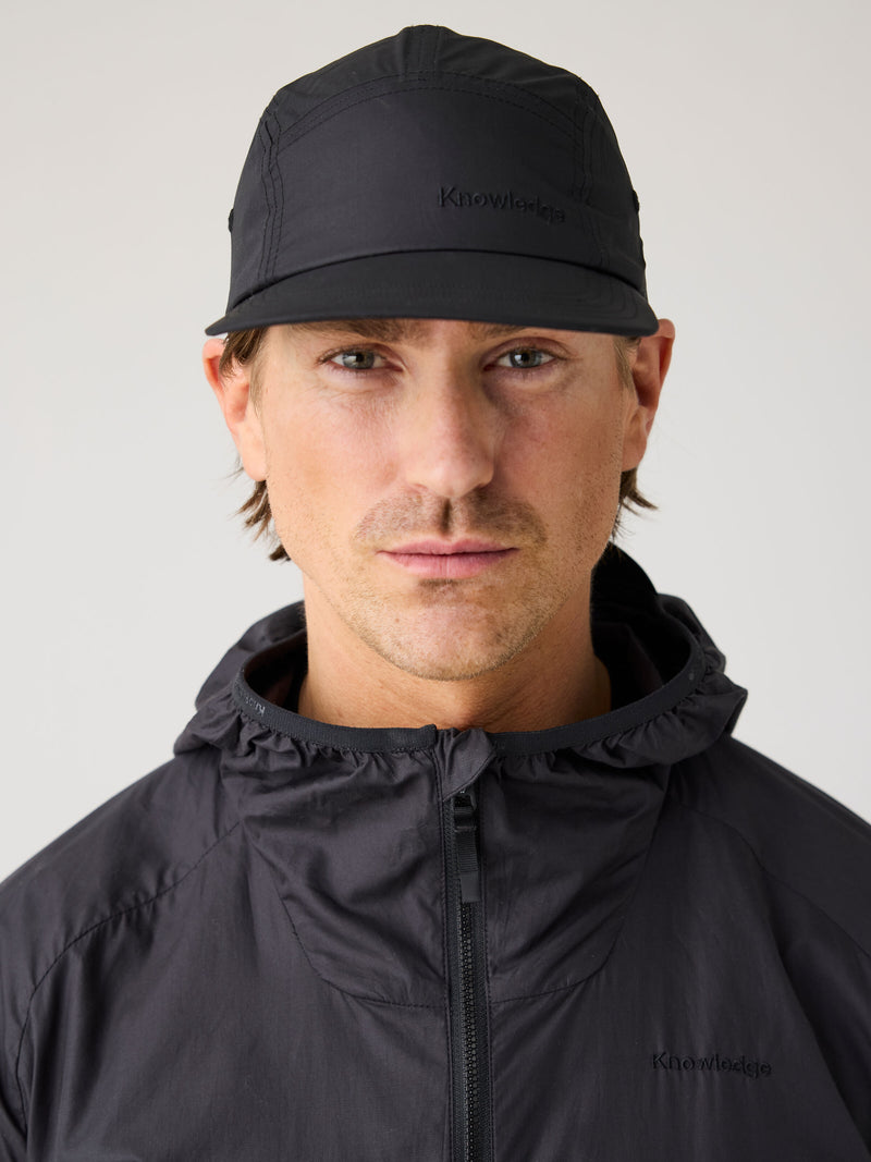 KnowledgeCotton Apparel - UNI Vent riptop 90 5-panel cap Caps 1300 Black Jet