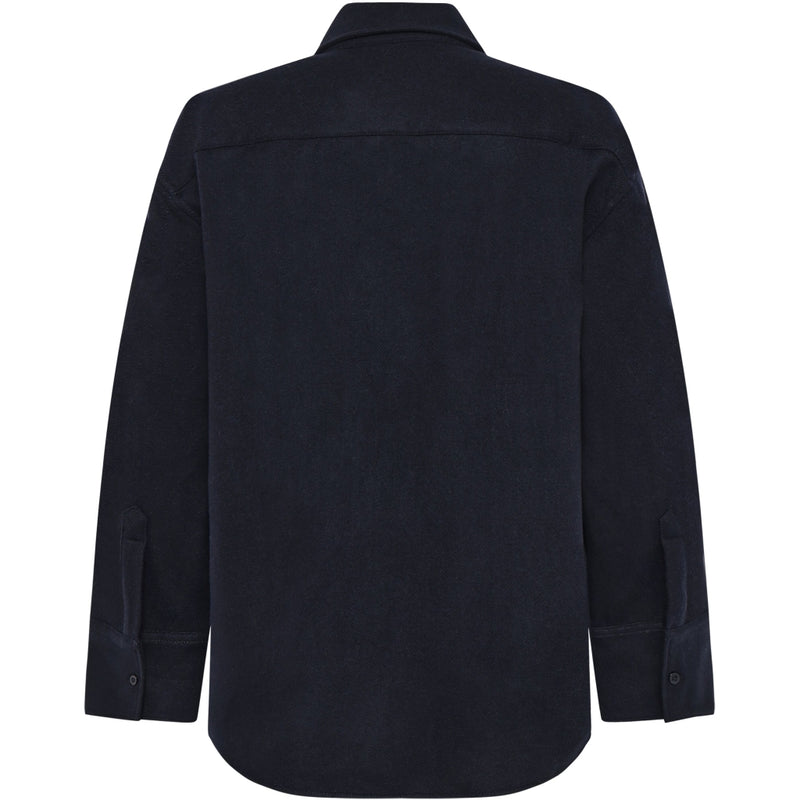 KnowledgeCotton Apparel - WMN Wool Shirt RWS Shirts 1412 Night Sky