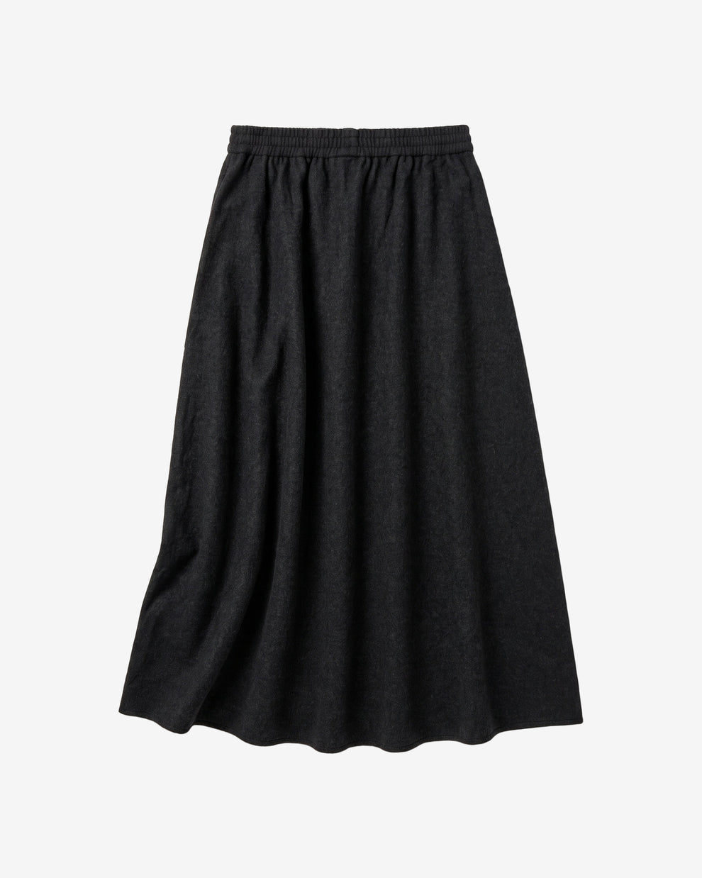 KnowledgeCotton Apparel - WMN Wool canvas skirt Skirts 1073 Dark Grey Melange